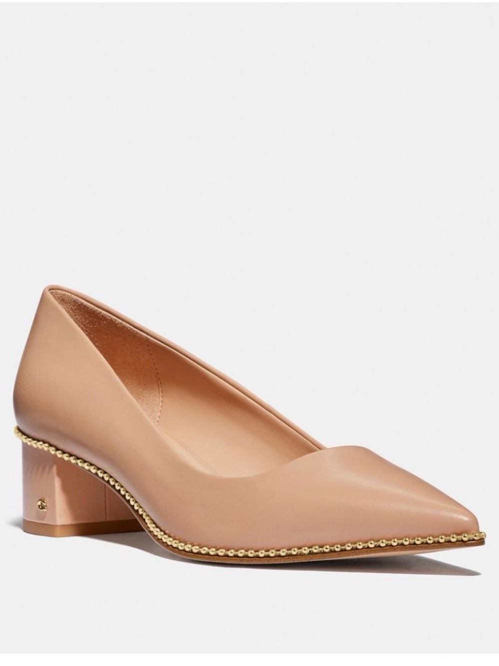 Coach Willa Block Heel Pumps - Nude